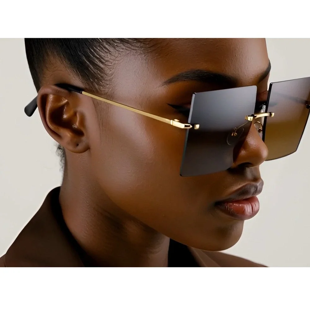 OVERSIZED Sunglasses Women Lady Flat Top Big‎ Huge Sunnies Gafas Lentes Hip Hop